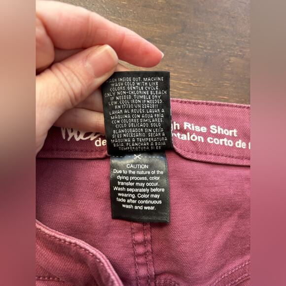 Mossimo Women's 12 Colorful Mauve High Rise Denim Cut Off Shorts Baddie Rocker - Picture 8 of 10